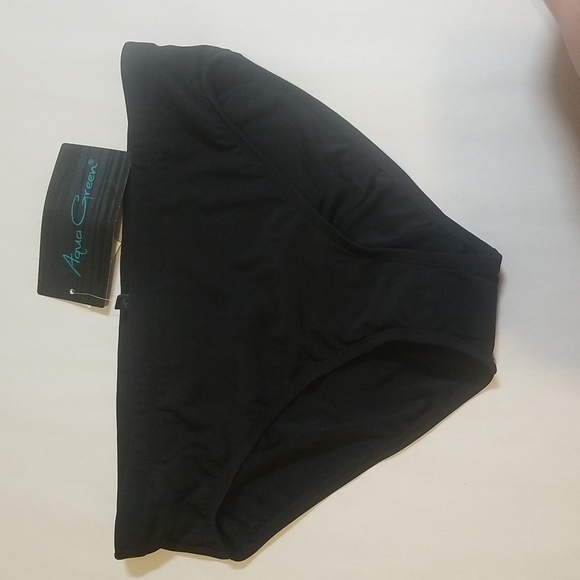 aqua Green Full Coverage High Waist Bikini Bottoms - Picture 3 of 8